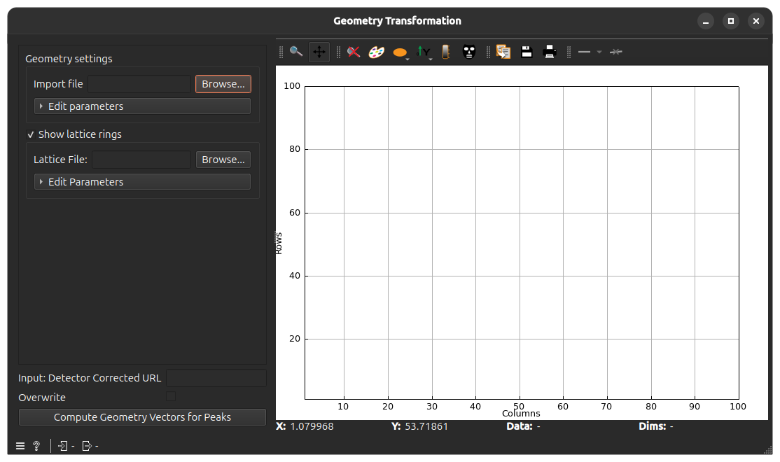 Image showing an empty geometry transformation widget
